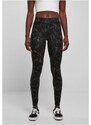 URBAN CLASSICS Ladies Soft AOP Leggings - blackmarble