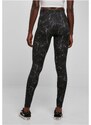 URBAN CLASSICS Ladies Soft AOP Leggings - blackmarble