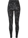 URBAN CLASSICS Ladies Soft AOP Leggings - blackmarble