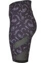 URBAN CLASSICS Ladies High Waist Tech Mesh AOP Cycle Shorts - blackpaisley