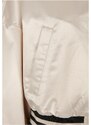 URBAN CLASSICS Ladies Short Oversized Satin College Jacket - softseagrass