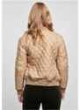 URBAN CLASSICS Ladies Diamond Quilt Nylon Jacket - unionbeige