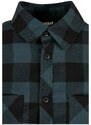 URBAN CLASSICS Ladies Turnup Checked Flanell Shirt - jasper/black