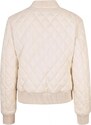 URBAN CLASSICS Ladies Diamond Quilt Nylon Jacket - whitesand