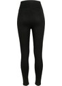 URBAN CLASSICS Ladies High Waist Jersey Leggings - black