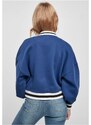 URBAN CLASSICS Ladies Oversized College Sweat Jacket - spaceblue