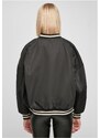 URBAN CLASSICS Ladies Oversized Recycled College Jacket - black
