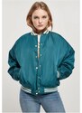 URBAN CLASSICS Ladies Oversized Recycled College Jacket - jasper