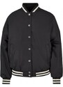 URBAN CLASSICS Ladies Oversized Recycled College Jacket - black