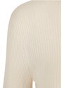 URBAN CLASSICS Ladies Cropped Rib Knit Zip Cardigan - whitesand