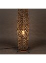 Černá kovová stojací lampa DUTCHBONE Hyacint 93 cm s výpletem