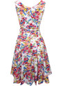 Retro pin up květované kolové šaty A1516