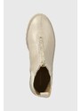 Boty s gumou Tommy Hilfiger Zip Boot dámské, béžová barva, na plochém podpatku
