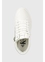 Sneakers boty Calvin Klein Jeans Hidden Wedge Cupsole Laceup , bílá barva