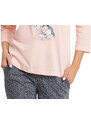 LUNA Dámské pyžamo 628 Pink