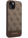 Ochranný kryt pro iPhone 14 - Guess, 4G Stripe Back Brown