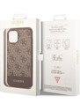 Ochranný kryt pro iPhone 14 - Guess, 4G Stripe Back Brown