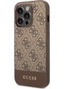 Ochranný kryt pro iPhone 14 Pro MAX - Guess, 4G Stripe Back Brown