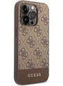 Ochranný kryt pro iPhone 14 Pro MAX - Guess, 4G Stripe Back Brown