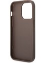 Ochranný kryt pro iPhone 14 Pro - Guess, 4G Stripe Back Brown