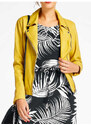 Žlutá dámská kožená bunda, HEINE (vel.42 skladem)