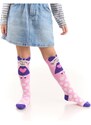 Denokids Naughty Cat Girl Child Pink Knee-Length Socks