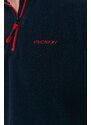 Trendyol Navy Blue Regular/Normal Cut Zippered Stand Collar Embroidered Label Thick Sweatshir