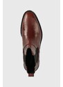 Kožené kotníkové boty Vagabond Shoemakers Frances 2.0 dámské, hnědá barva, na plochém podpatku