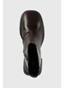 Kožené kotníkové boty Vagabond Shoemakers Ansie dámské, hnědá barva, na podpatku