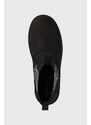Dětské semišové kotníkové boty Geox černá barva
