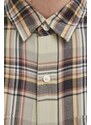 Košile Abercrombie & Fitch pánská, hnědá barva, regular, s límečkem button-down