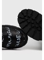 Boty s gumou Desigual dámské, černá barva, na plochém podpatku