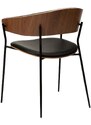 ​​​​​Dan-Form Ořechová jídelní židle DAN-FORM Crib s koženkovým sedákem