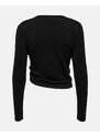 ONLY ONLROSE L/S RUCHING V-NECK PULLOVER KNT