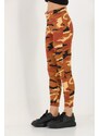 BİKELİFE Tile Camouflage Pattern Gabardine Leggings Trousers