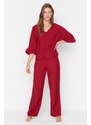 Trendyol Pajama Set - Blau - Unifarben