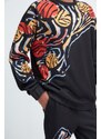 Trendyol X Zeynep Tosun Men's Black Oversized Crew Neck Printed Sweatshirt