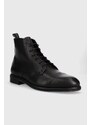 Kožené boty AllSaints Harland pánské, černá barva