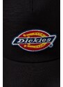 Kšiltovka Dickies černá barva, s aplikací, DK0A4XYGBLK1-BLACK