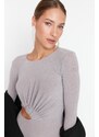 Trendyol Gray Knitted Bodysuit