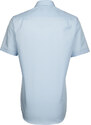Pánská světle modrá nežehlivá košile Regular fit s krátkým rukávem Seidensticker