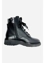Michael Kors Trudy Bootie Leather Black kotníkové boty černé
