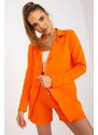 MladaModa Bavlněné sako s kapsami model 99702 oranžové