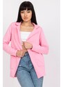 MladaModa Bavlněné sako s kapsami model 84545 jasné růžové