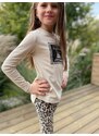 JOYCE Dívčí souprava s legínami a tričkem "ROSE"