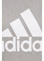 Tréninková mikina adidas Performance Big Logo , šedá barva, s kapucí, s potiskem