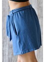 Meera Design Krátká sukně s páskem na zavazování Kleopatra / Modrý Denim