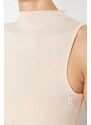 Trendyol Stone Stand Collar Single Sleeve Flexible Knitted Body