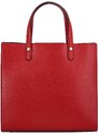 Delami Vera Pelle Luxusní dámská kožená kabelka do ruky Amada, červená