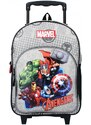 Vadobag Dětský cestovní kufr na kolečkách s přední kapsou Avengers